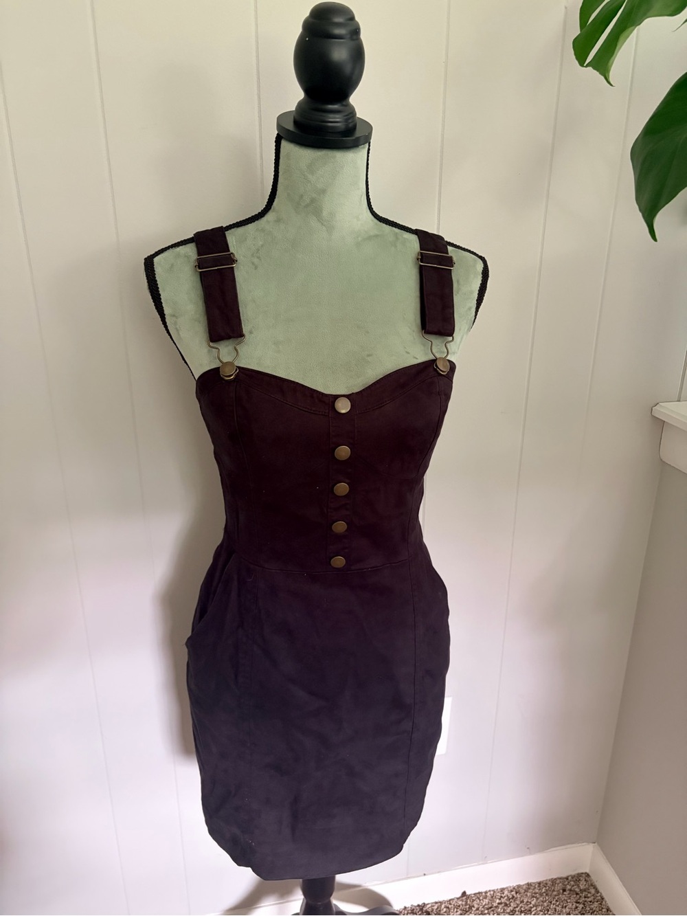 Mini dress with button up front